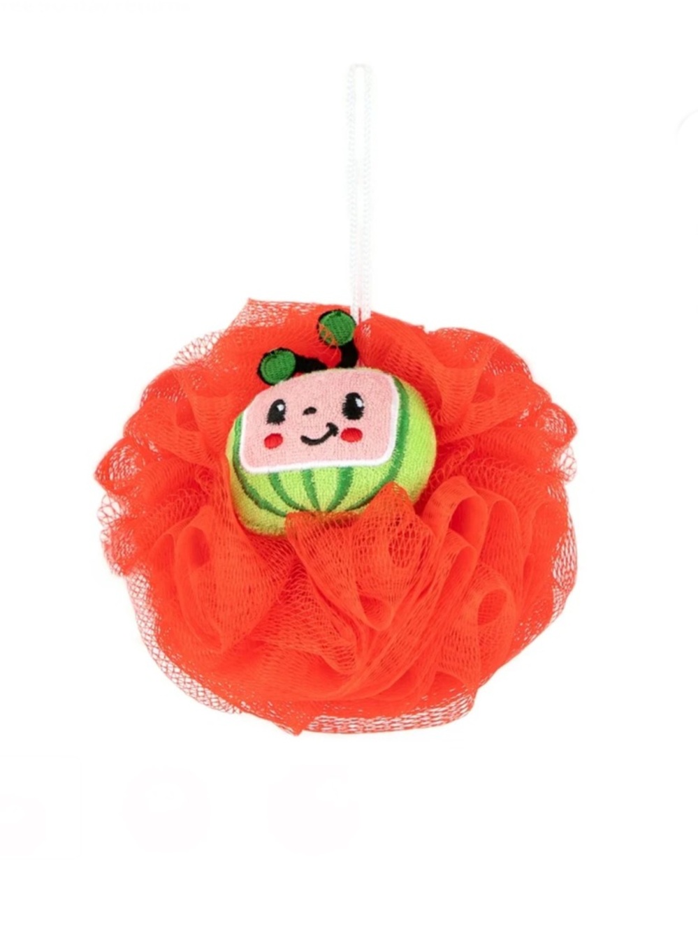 5 COUNT Cocomelon Kids Bath Character Loofahs, Microfiber, Red, Moonbugs